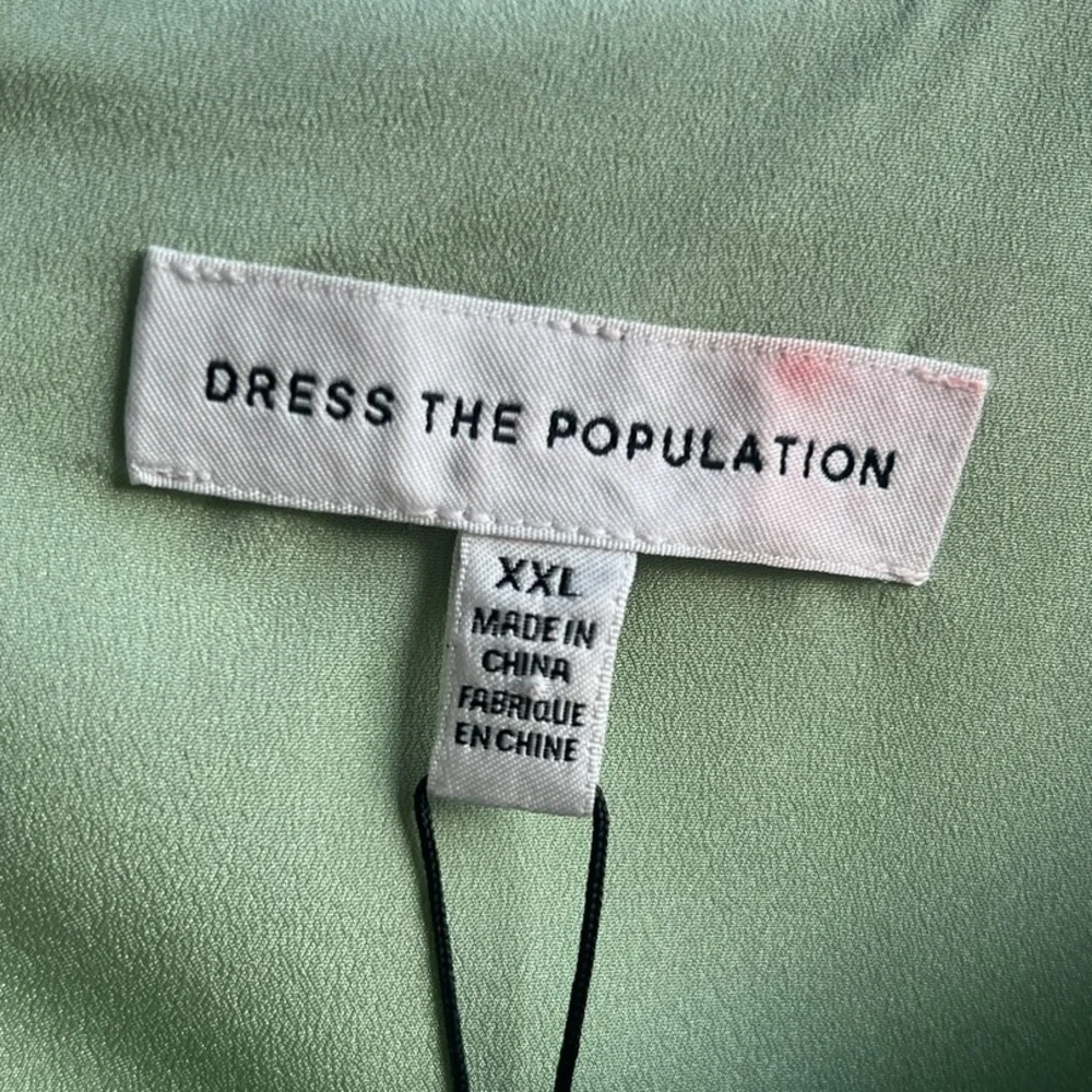 🆕 🌿Dress the Population XXL Mint Green Asymmetrical Maxi Wedding Evening Gown🌿 - Picture 13 of 14